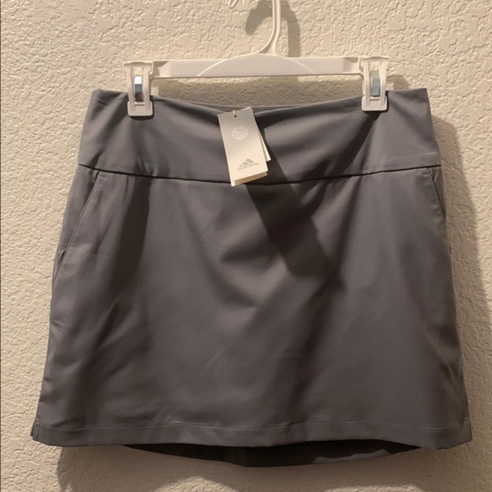 Adidas Gray Mini A-Line Skirt for Athletic Wear